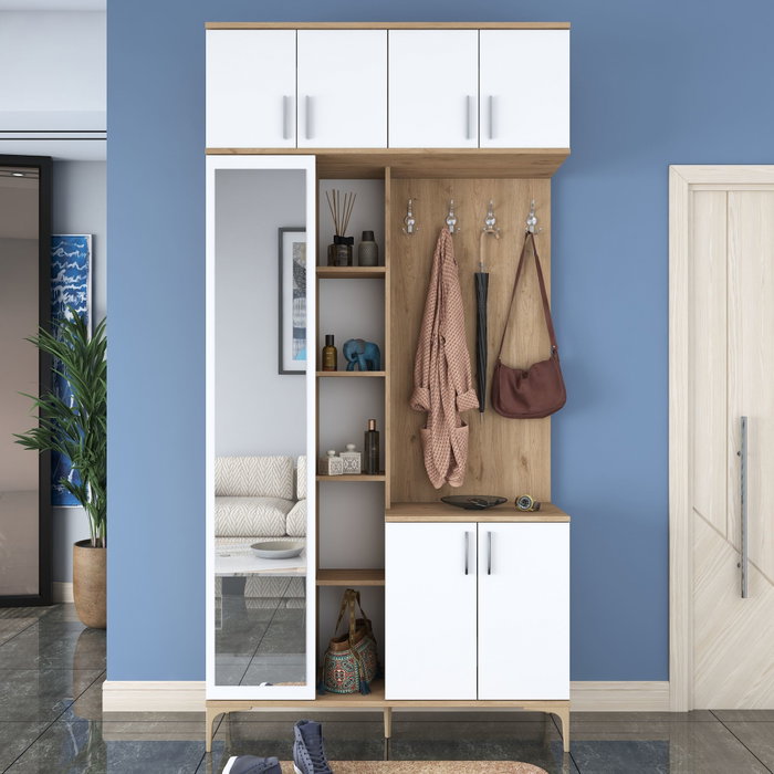 Hanah Home Soporte de Entrada EA120 - 2763 Nogal y Blanco